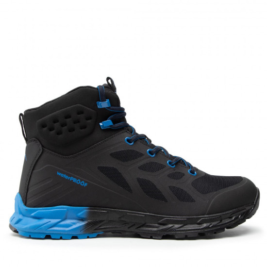Men's hiking shoes ELBRUS Elodio Mid WP, ​​Black / Blue