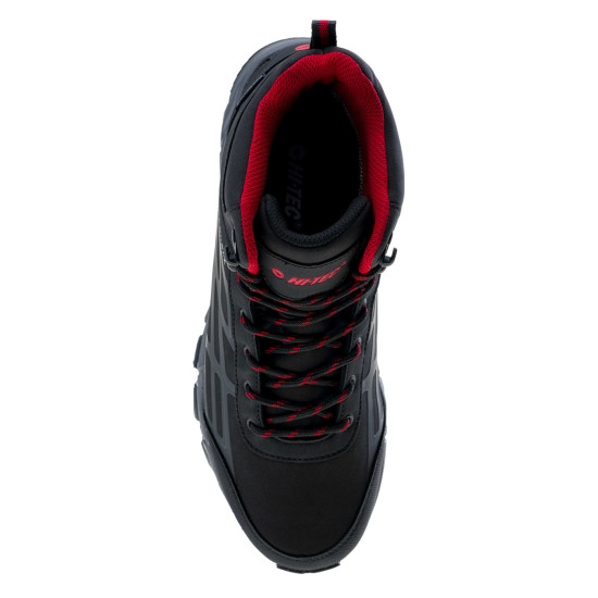 Mens outdoor boots HI-TEC Mitoko Mid WP Black/Red