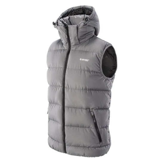 Mens quilted vest HI-TEC Calisto II smoked pearl