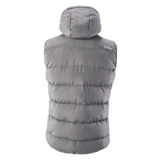 Mens quilted vest HI-TEC Calisto II smoked pearl