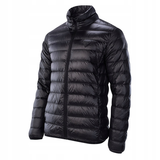 Mens Quilted Jacket IGUANA Blanco Black