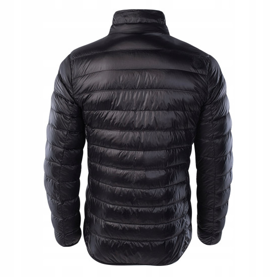 Mens Quilted Jacket IGUANA Blanco Black