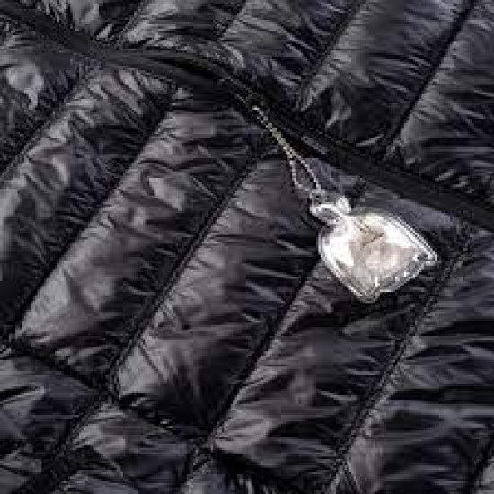 Mens Quilted Jacket IGUANA Blanco Black
