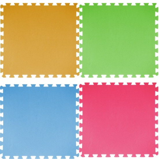 Modular flooring MAXIMA EVA 120 x120 cm, Green / Yellow/Pink/Blue