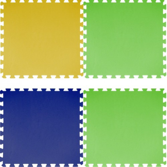 Modular flooring MAXIMA EVA 120 x120 cm, Green / Blue / Yellow