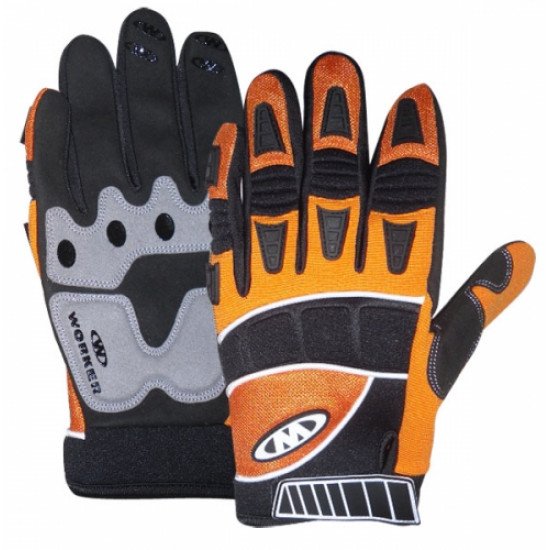 Motorcycle Gloves Worker MT769, Orange