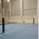 Volleyball net with four eyelets