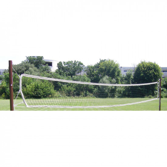 Volleyball net with four eyelets