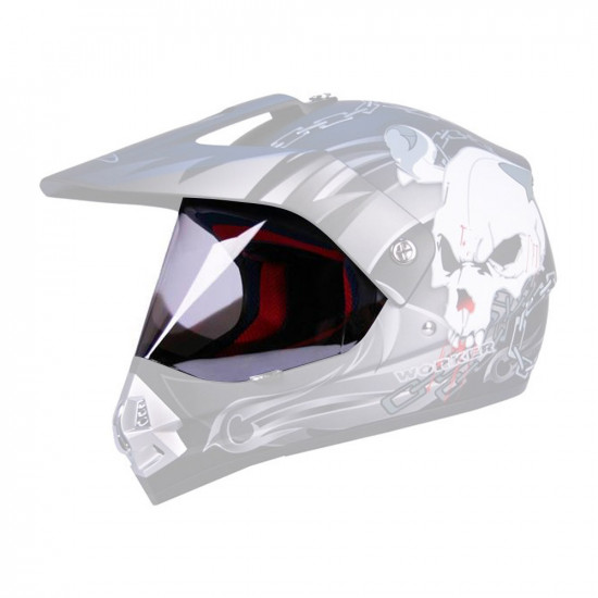 Replacement plexiglass glass for the WORKER V340 moto helmet 