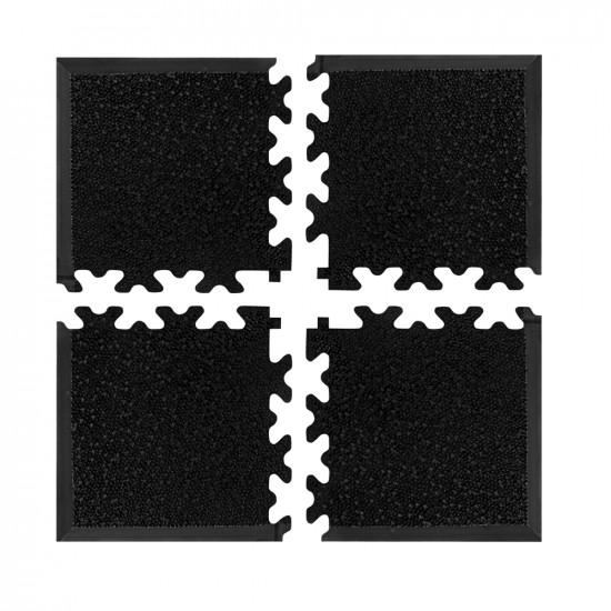 Set of corner pieces for flooring puzzle Simple, Black