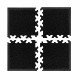 Set of corner pieces for flooring puzzle Simple, Black