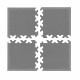 Set of corner pieces for flooring puzzle Simple, Gray