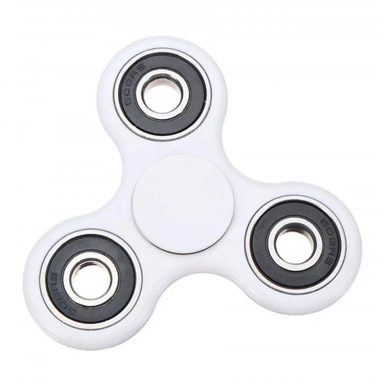 Fidget Tri-Spinner, White Fidget Tri-Spinner, White
