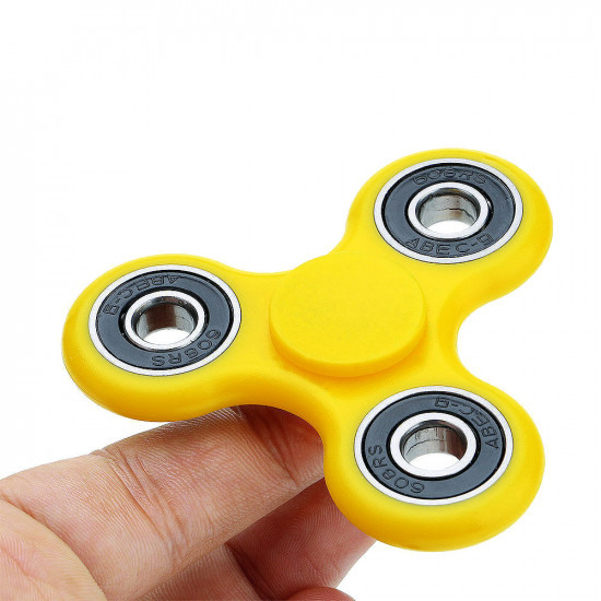 Fidget Tri-Spinner, Yellow Fidget Tri-Spinner, Yellow