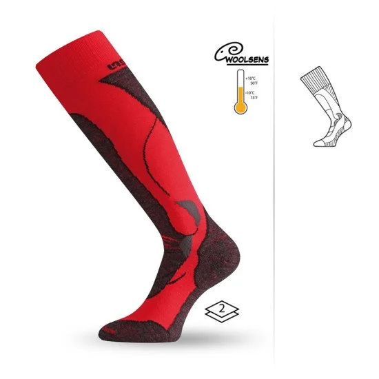 Ski socks LASTING STW, Red