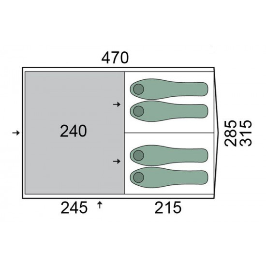 Tent PINGUIN Interval 4 Steel Tent PINGUIN Interval 4 Steel
