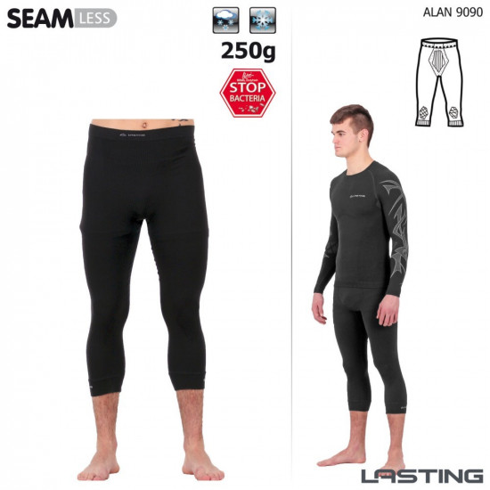 Thermoactive underwear bottom LASTING Alan 9090, Negru