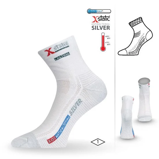 Trekking socks LASTING XOS, White