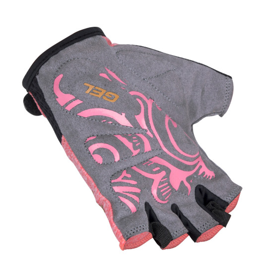 Womens cycling gloves W-TEC Atamac - gray - pink