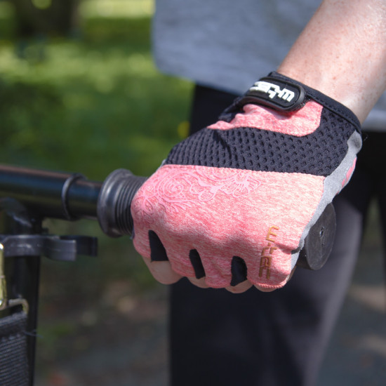 Womens cycling gloves W-TEC Atamac - gray - pink
