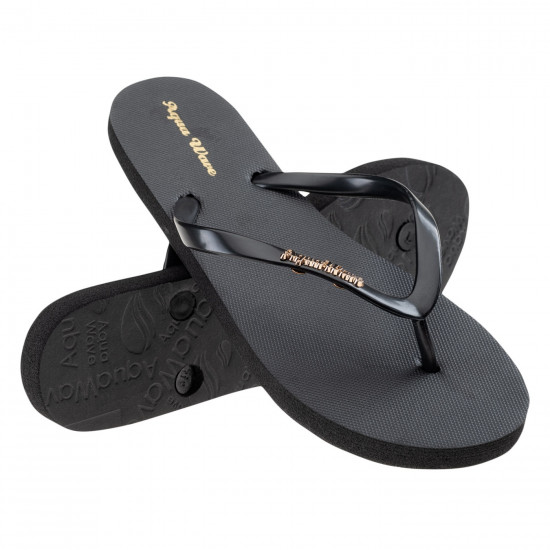 Women's flip flops AQUAWAVE Crystal, Black