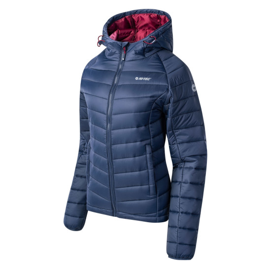 Womens quilted jacket HI-TEC Lady Carson blue nights