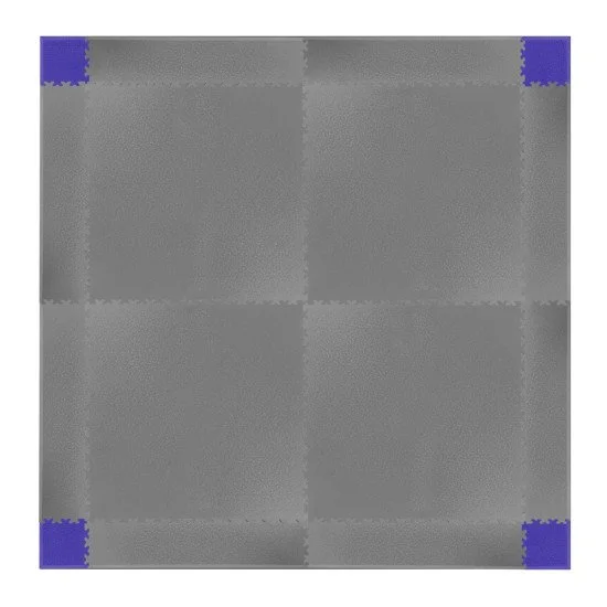 Set of corner pieces for flooring puzzle Simple, Blue