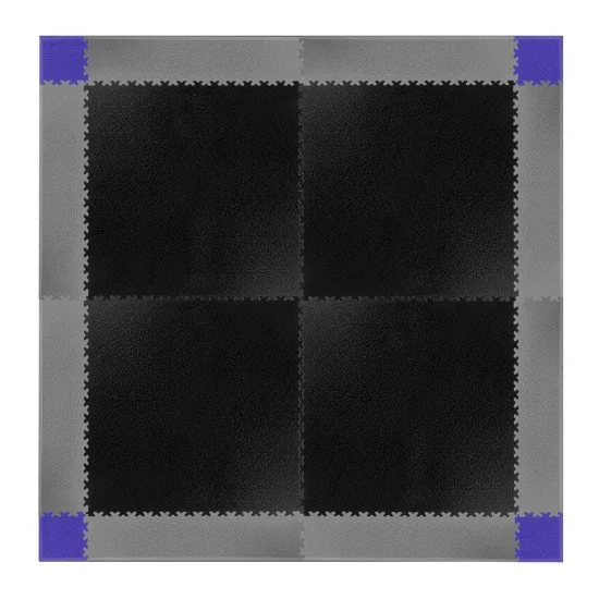 Set of corner pieces for flooring puzzle Simple, Blue