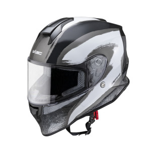 Motorcycle helmet W-TEC Integra Graphic - Black-White