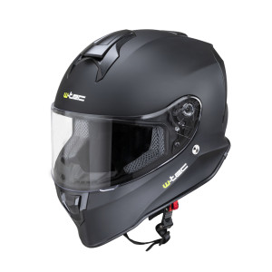 Motorcycle helmet W-TEC Integra Solid - Black Matte