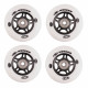 Set of wheels WORKER 76mm with bearingsABEC-7 chrome