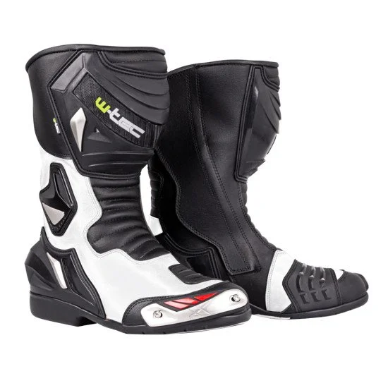 Motorcycle boots W-TEC Arkus, Black - White