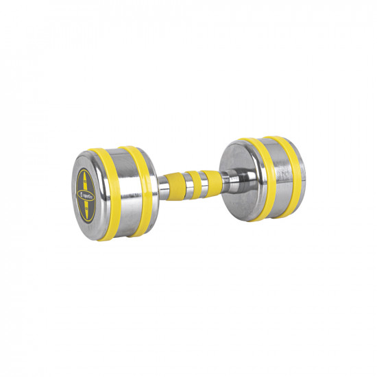 Chrome-plated dumbbell inSPORTline Yellsteel 6 kg