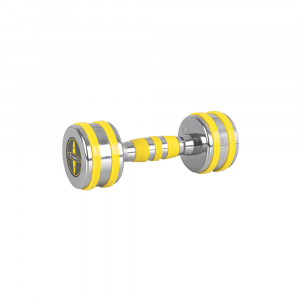 Chrome dumbbell inSPORTline Yellsteel 5 kg