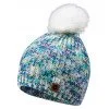 Women's Winter Hat HI-TEC Lady Vikna -White-Blue-Lime melange Women's Winter Hat HI-TEC Lady Vikna -White-Blue-Lime melange