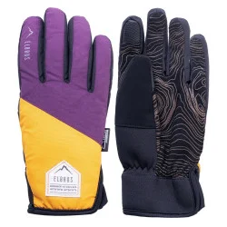 Womens ski gloves ELBRUS Pointe Wo s Cadmium yellow-Plum purple