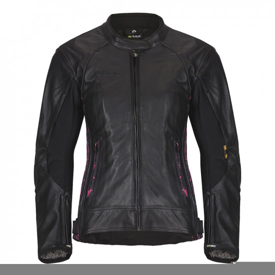 Women's leather motorcycle jacket W-TEC Caronina NF-1174, Black Women's leather motorcycle jacket W-TEC Caronina NF-1174, Black