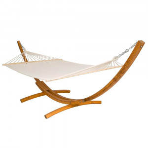 Hammock with wooden stand inSPORTline Woodleaf