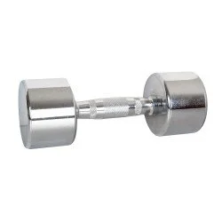 Chrome dumbbell with ergonomic grip 7 kg