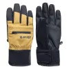 Men's ski gloves HI-TEC Vogan - Black-Ecru olive