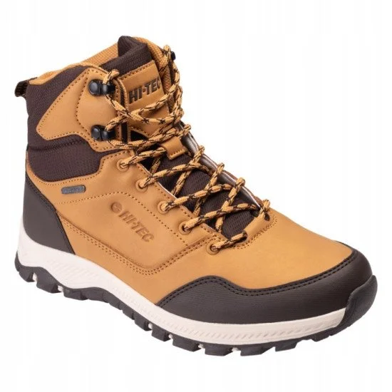 Men's Boots with Waterproof Membrane HI-TEC Hirol MID WP - Camel-Brown-Beige