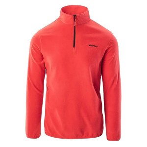 Mens fleece sweatshirt HI-TEC Damis Salsa