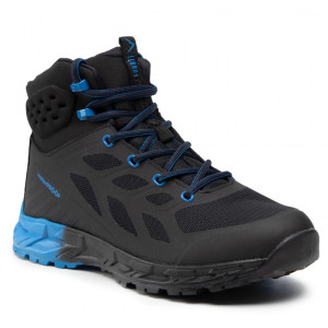 Men's hiking shoes ELBRUS Elodio Mid WP, ​​Black / Blue