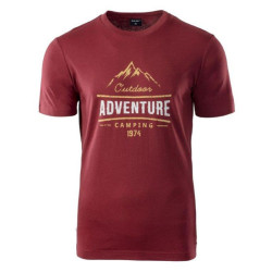 Men's t-shirt HI-TEC Lore - Burgundy