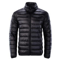 Mens Quilted Jacket IGUANA Blanco Black