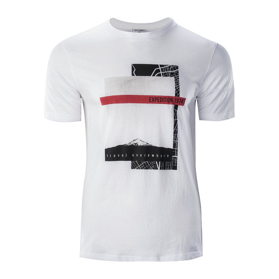 Men's T-shirt HI-TEC Baris, White Men's T-shirt HI-TEC Baris, White
