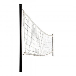 Volleyball net with four eyelets