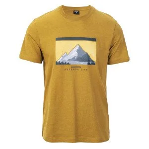 Men's t-shirt HI-TEC Simor - Yellow Men's t-shirt HI-TEC Simor - Yellow