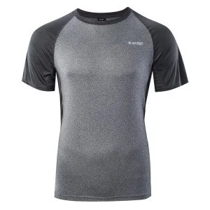 Men's breathable T-shirt HI-TEC Keno gray melange Men's breathable T-shirt HI-TEC Keno gray melange