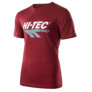 Mens T-shirt HI-TEC Retro, Dark red Mens T-shirt HI-TEC Retro, Dark red